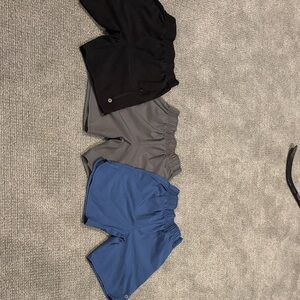Set of 3 RBX Boy’s Athletic Elastic-Waist Shorts in Black, Gray, and Blue